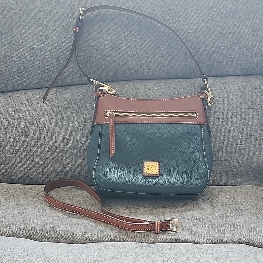 Dooney & Bourke TEAL Pebble Grain Crossbody 25
